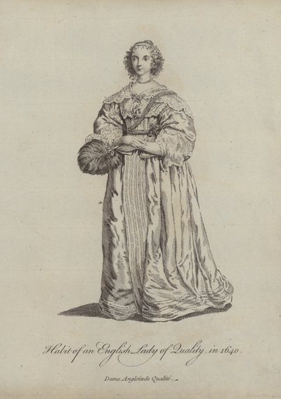 Habit of an English Lady of Quality in 1640 by English School